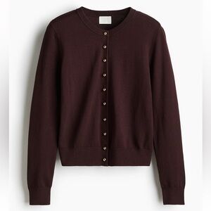 NWT | H&M Burgundy Boucle Button Down Cardigan